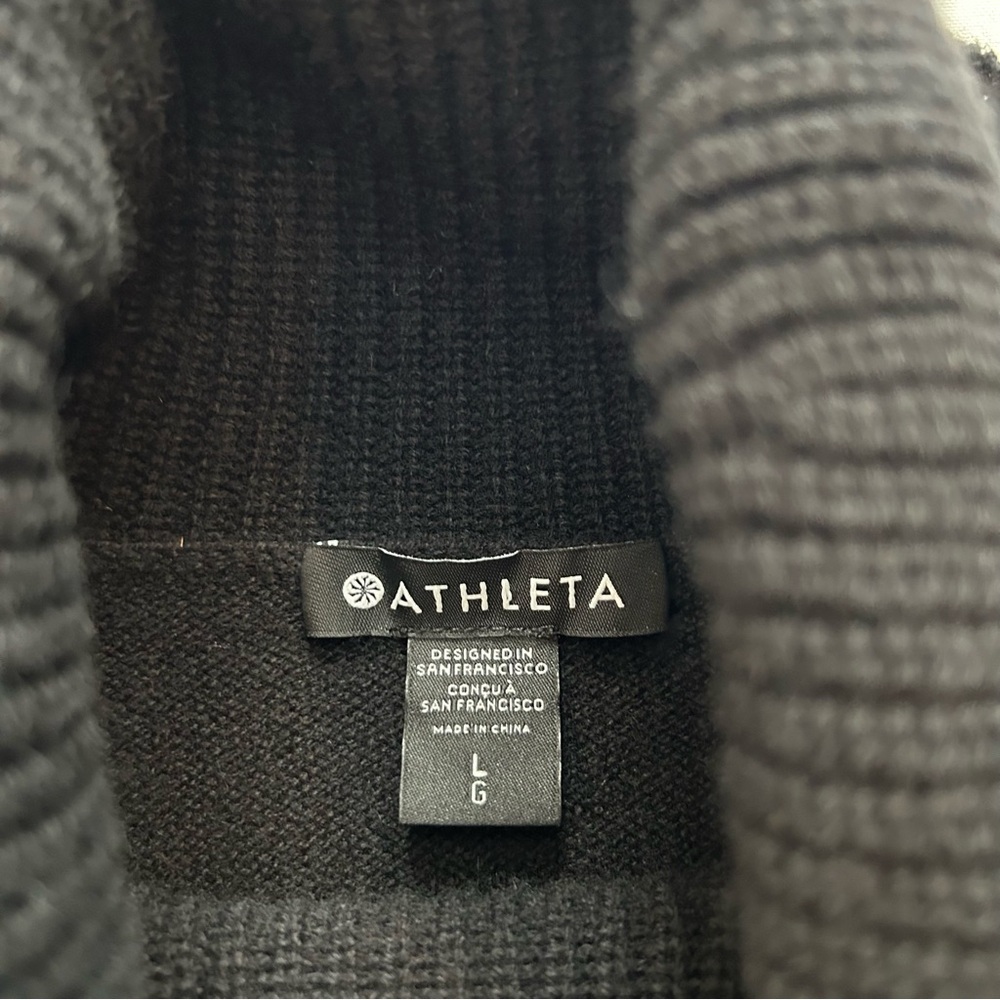Athleta Alpine Turtleneck Sweater Wool & Cashmere Blend Black Large - Picture 7 of 11